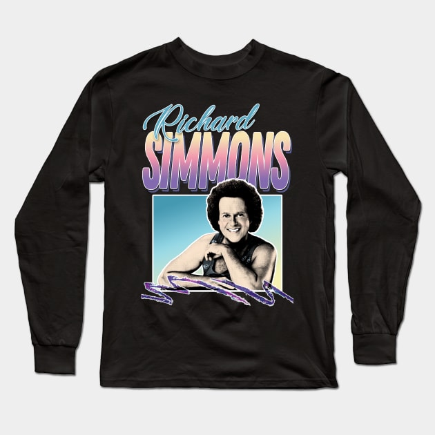 Richard Simmons 80s Styled Tribute Design Long Sleeve T-Shirt by DankFutura